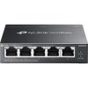 TP-Link Switch Menedzselhető PoE - ES205GP (Omada; 5x 1Gbps; 4x af/at PoE+ port; 65W)