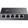TP-Link Switch Menedzselhető PoE - ES205GP (Omada; 5x 1Gbps; 4x af/at PoE+ port; 65W)