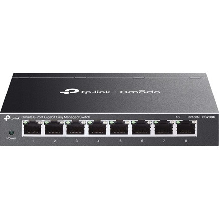 TP-Link Switch Menedzselhető - ES208G (Omada; 8x 1Gbps)