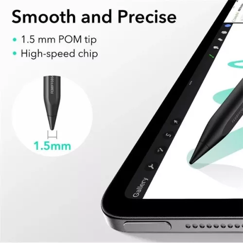 ESR Stylus Pen aktív toll rajzoláshoz, jegyzethez, 2018 után kiadott Apple iPad Air, iPad Mini (A17), iPad Pro, fekete