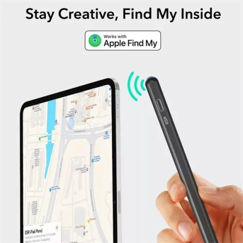 ESR Stylus Pen aktív toll rajzoláshoz, jegyzethez, 2018 után kiadott Apple iPad Air, iPad Mini (A17), iPad Pro, fekete