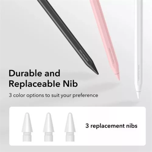 ESR Stylus Pen aktív toll rajzoláshoz, jegyzethez, 2018 után kiadott Apple iPad Air, iPad Mini (A17), iPad Pro, fehér