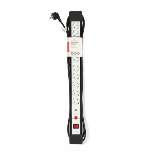 Nedis ESC103SPF1PRO 10 aljzatos elosztó túlfeszűltségvédelemmel, H05VV-F 3G1.5mm2 , 3680 W, 16A, hossz 3m