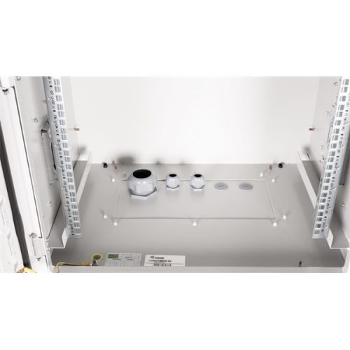 Equip Kültéri Fali Rackszekrény - ESO-09-6045-G (19", 9U, 600x450mm, előre szerelt, szürke)