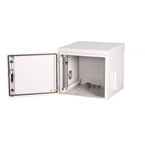 Equip Kültéri Fali Rackszekrény - ESO-09-6060-G (19", 9U, 600x600mm, előre szerelt, szürke)