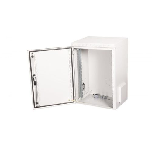 Equip Kültéri Fali Rackszekrény - ESO-16-6045-G (19", 16U, 600x450mm, előre szerelt, szürke)