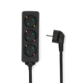   Nedis ESOC315F1BK 3 aljzatos elosztó, 1.5 m, 3680 W, 16 A, H05VV-F 3G1,5mm2