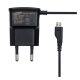 SAMSUNG hálózati töltő 3.5W + fix microUSB kábel FEKETE