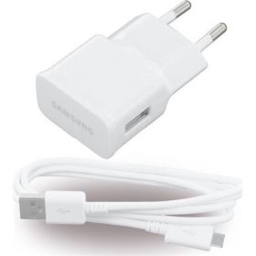   SAMSUNG hálózati töltő USB aljzat 5W + ECB-DU4AWE microUSB kábel FEHÉR