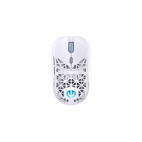 Endorfy Wireless Egér - LIV Plus Onyx White (Honeycomb, 26 000 DPI, ARGB, PixArt PAW3395, optikai, fehér) + dokkoló