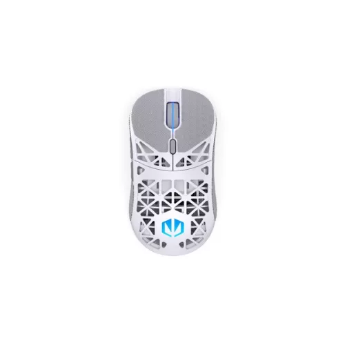 Endorfy Wireless Egér - LIV Plus Onyx White (Honeycomb, 26 000 DPI, ARGB, PixArt PAW3395, optikai, fehér) + dokkoló
