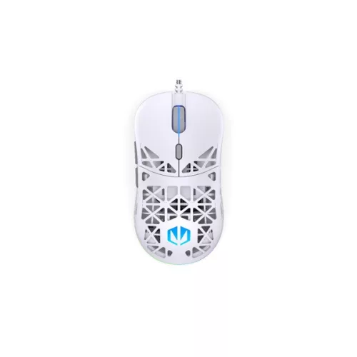 Endorfy Egér - LIV Onyx White (Honeycomb, 8000 DPI, ARGB, PixArt PAW3311, optikai, 1,8m, fehér)
