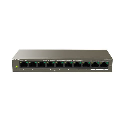 IP-COM Switch PoE - F1110P-8-102W (8x100Mbps + 2x1Gbps; 8 af/at PoE+ port; 99W)