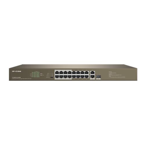 IP-COM Switch PoE - F1118P-16-250W (16x100Mbps + 2x1Gbps; 1x1Gbps SFP; 16 af/at PoE+ port; 230W)