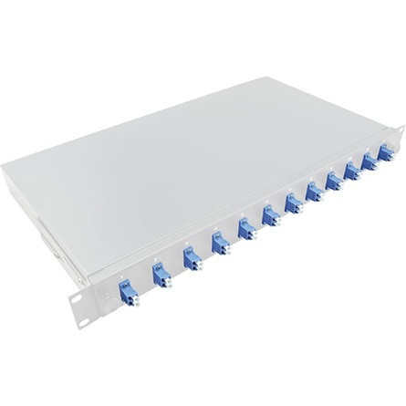 Logilink Fibre Optic Patch Panel LC-DX 12 Port, OS2, 1U, GREY