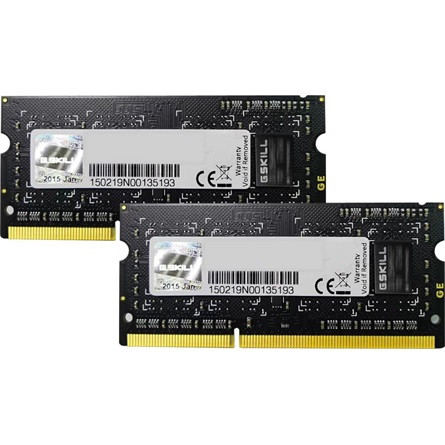 G-SKILL Standard 8GB 1333MT/s DDR3 - SODIMM memória CL9 Kit of 2 fekete