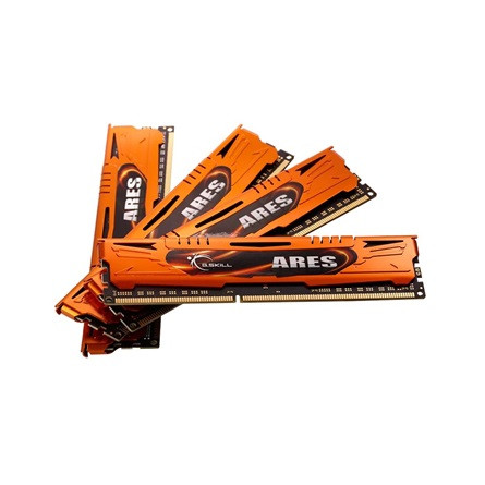 G-SKILL Ares 32GB 1600MT/s DDR3 memória CL10 Kit of 4 narancssárga