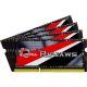 G-SKILL Ripjaws 32GB 1600MT/s DDR3 - SODIMM memória Low-Voltage CL9 Kit of 4 zöld