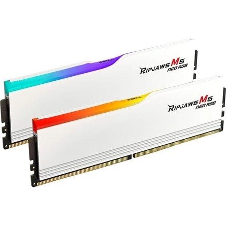 G-SKILL Ripjaws M5 Neo RGB 32GB 6000MT/s DDR5 memória CL30 Kit of 2 fehér RGB
