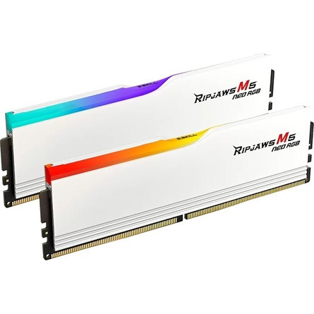 G-SKILL Ripjaws M5 Neo RGB 32GB 6000MT/s DDR5 memória CL36 Kit of 2 fehér RGB
