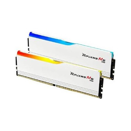 G-SKILL Ripjaws M5 RGB 96GB 6400MT/s DDR5 memória CL32 Kit of 2 fehér RGB