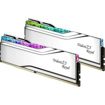 G-SKILL Trident Z5 Royal 96GB 6400MT/s DDR5 memória CL32 Kit of 2 fehér RGB