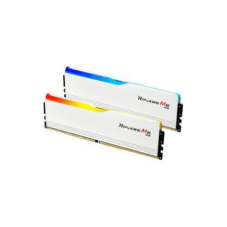 G-SKILL Ripjaws M5 RGB 32GB 6400MT/s DDR5 memória CL32 Kit of 2 fehér RGB