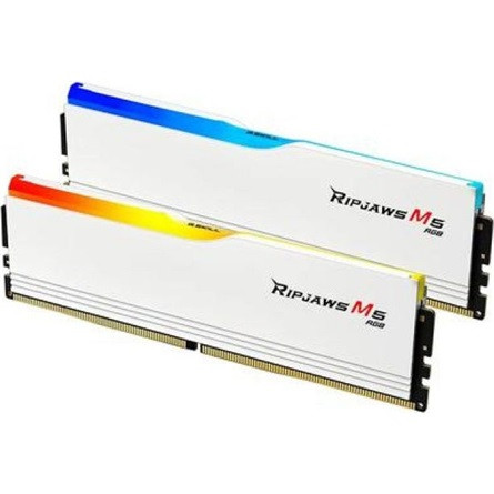 G-SKILL Ripjaws M5 RGB 64GB 6400MT/s DDR5 memória CL32 Kit of 2 fehér RGB