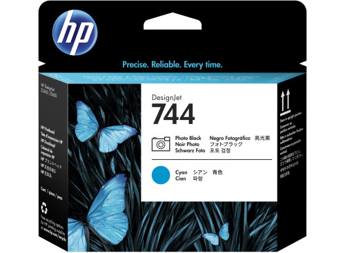 HP 744 fotófekete/ciánkék DesignJet nyomtatófej