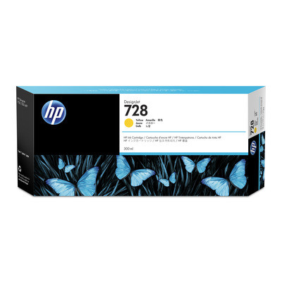 HP 728 sárga DesignJet tintapatron, 300 ml