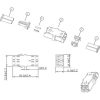 Logilink Száloptikai adapter LC Duplex, 12 darabos, perem nélkül, kék (OS2)