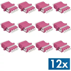   Logilink Száloptikai adapter LC Quad, 12 darabos, peremes, lila