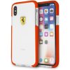 Ferrari iPhone X fényes, átlátszó kemény piros tok