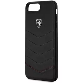   Ferrari Heritage iPhone XR tüzdelt valódi bőr kemény fekete tok