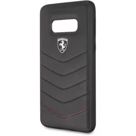   Ferrari Heritage Samsung S10 Lite tűzdelt bőr kemény fekete tok