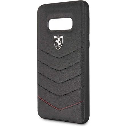 Ferrari Heritage Samsung S10 Lite tűzdelt bőr kemény fekete tok