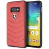 Ferrari Heritage Samsung S10 Lite tűzdelt bőr kemény piros tok