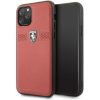 FERRARI Off Track iPhone 11 Pro Max piros szemcsés bőrtok