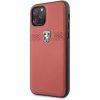 FERRARI Off Track iPhone 11 Pro Max piros szemcsés bőrtok