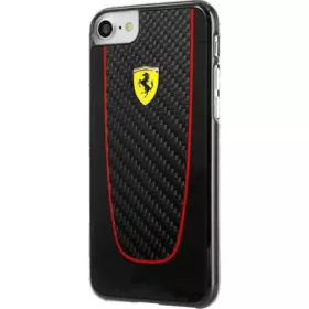   Ferrari SF Pit Stop iPhone 7 Plus valódi karbon kemény fekete tok