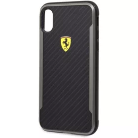   Ferrari SF Racing Shield Iphone XR nyomott karbon hatású fekete tok