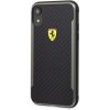 Ferrari SF Racing Shield Iphone XR nyomott karbon hatású fekete tok