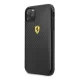 CG Mobile iPhone 11 Pro FERRARI Scuderia műanyag telefonvédő karbon minta FEKETE