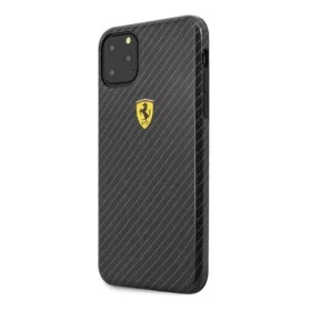   CG Mobile iPhone 11 Pro Max FERRARI Scuderia műanyag telefonvédő karbon minta FEKETE