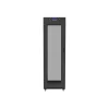 Lanberg 19" szabadon álló rack szekrény 42U/600X600 perforált ajtó, lapraszerelt, LCD kijelző, fekete V2