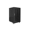 Lanberg 19" szabadon álló rack szekrény 22U/600X800 perforált ajtó, lapraszerelt, fekete
