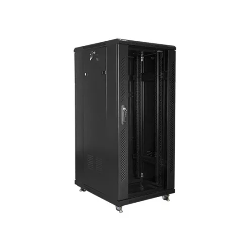 Lanberg 19" szabadon álló rack szekrény 27U/600X800 lapraszerelt, fekete