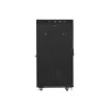 Lanberg 19" szabadon álló rack szekrény 27U/600X800 perforált ajtó, lapraszerelt, LCD kijelző, fekete V2