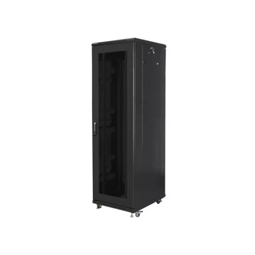 Lanberg 19" szabadon álló rack szekrény 42U/600X800 perforált ajtó, lapraszerelt, fekete
