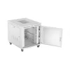 Lanberg 19" szabadon álló rack szekrény 15U/800X1000 perforált ajtó, lapraszerelt, LCD kijelző, szürke